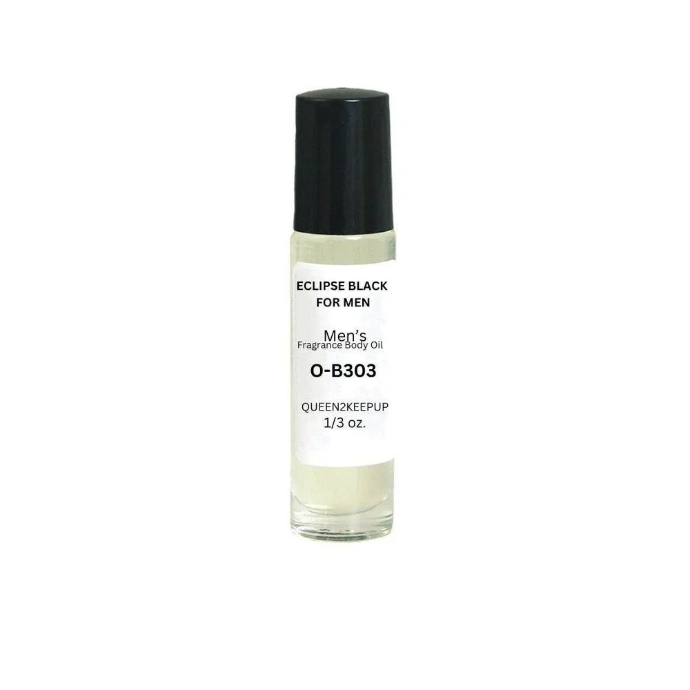 Black Noir Men's Body Oil Dark Fresh Spice Woody Masculine Fragrance Scent 4 oz